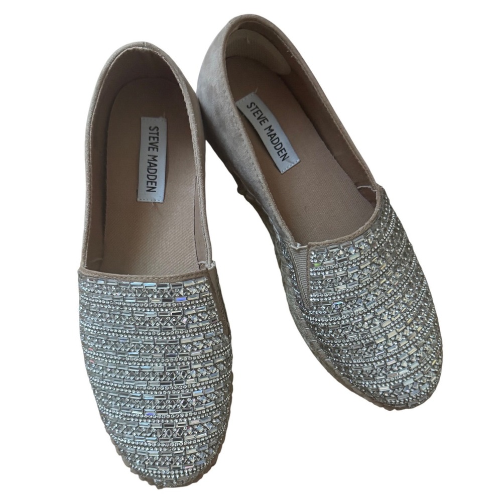 Steve Madden Proud Embellished Espadrilles Shoes Size 8M